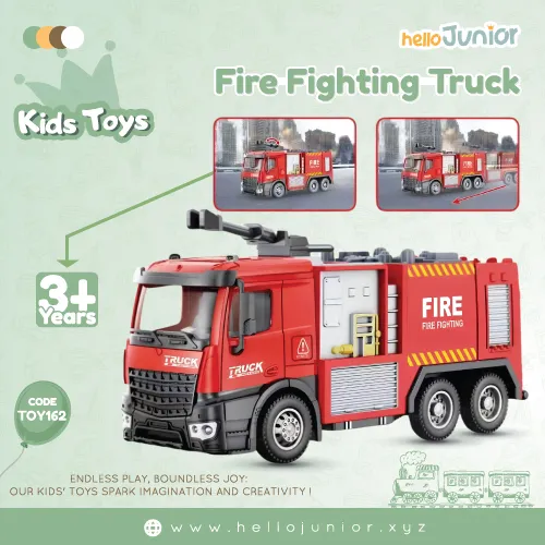 Red Pull-Back Fire Truck – Pull Back Fire Water Tanker